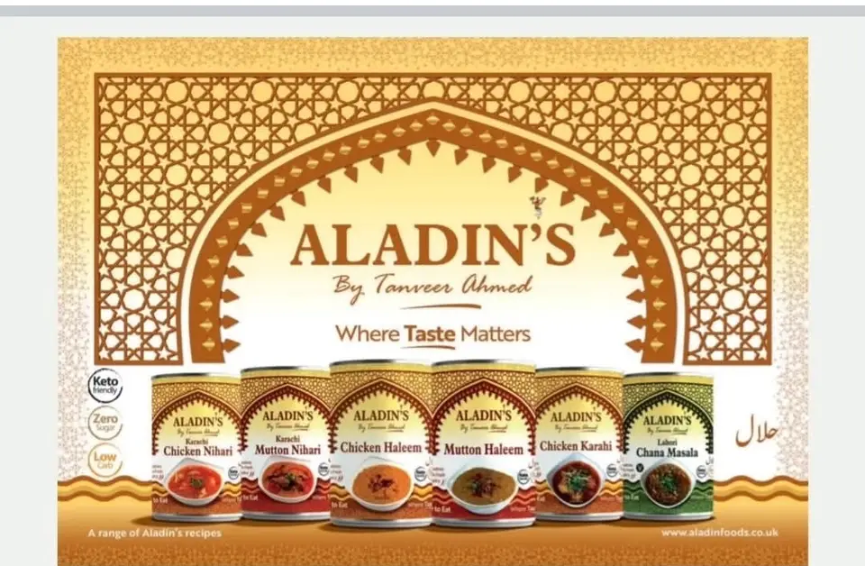 Aladdin's business card: ALADIN'S By Tanveer Ahmed Where Taste Matters