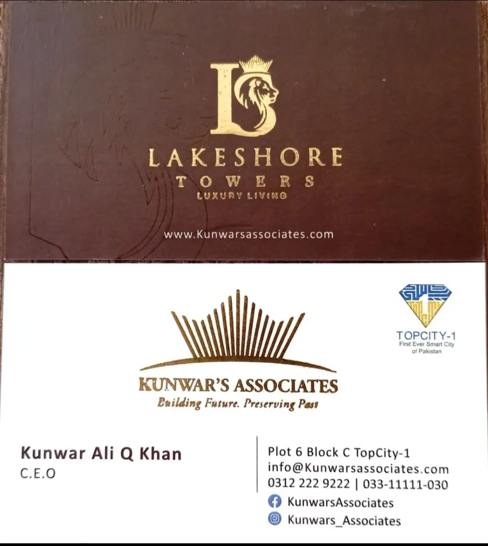 Kunwar Associates business card: Building Future. Preserving Past