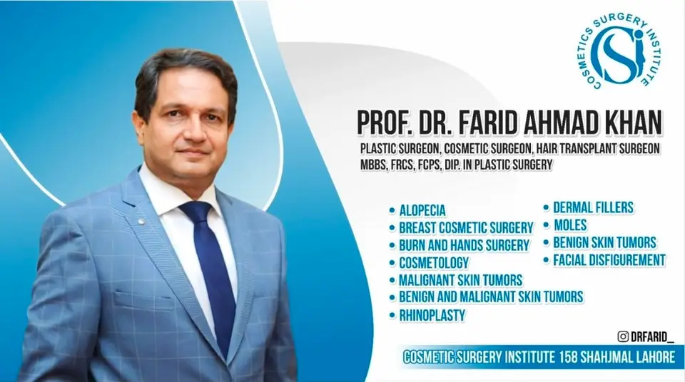 Professor Dr Farid Ahmad Khan business card