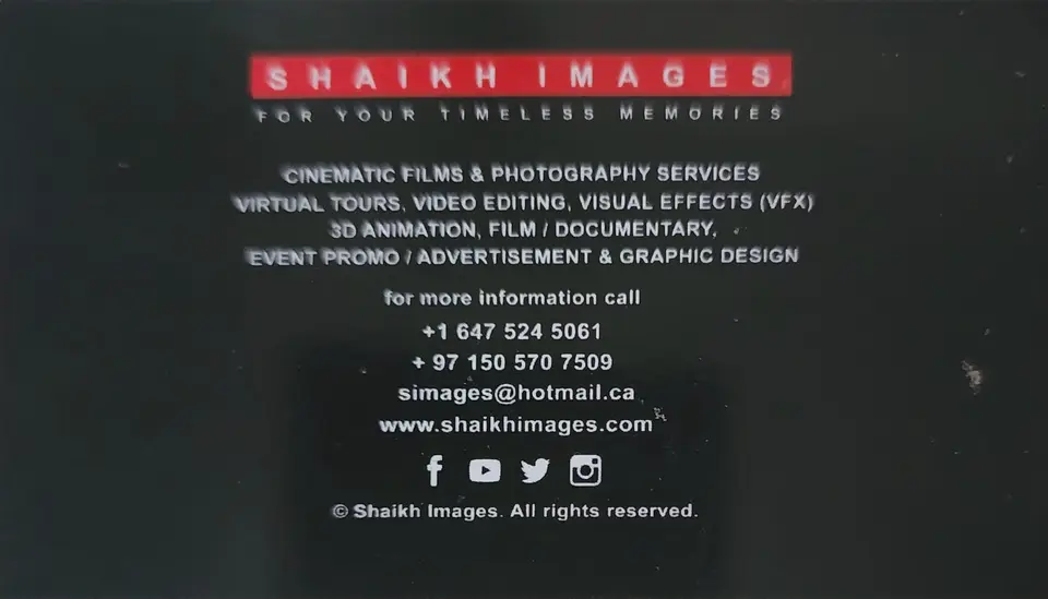 Shaikh Images business card