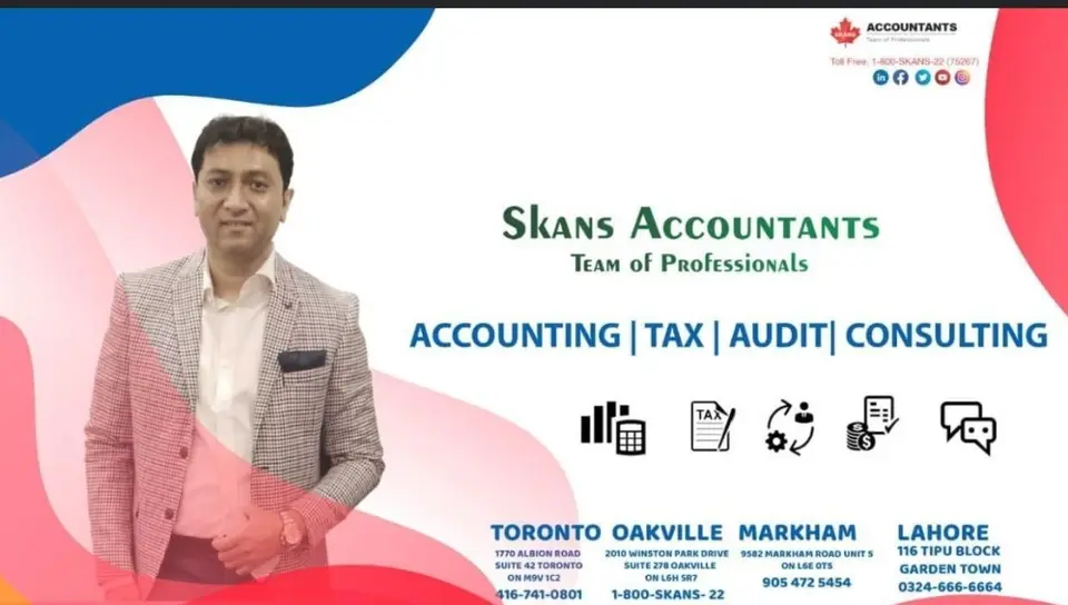 Skans Accounting business card: Team of Professionals Accounting, Tax,Audit, Consulting