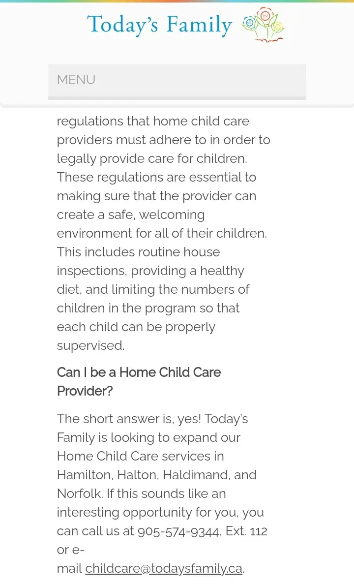 Today's Family Early Learning and Child Care, business photo