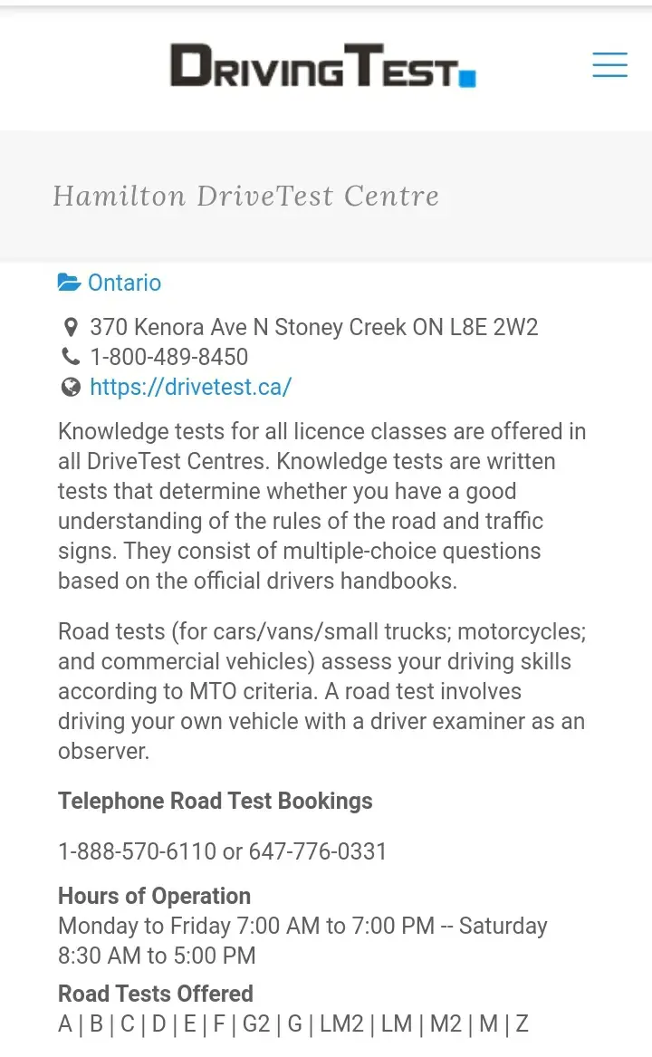 www.drivingtest.ca, photo 2