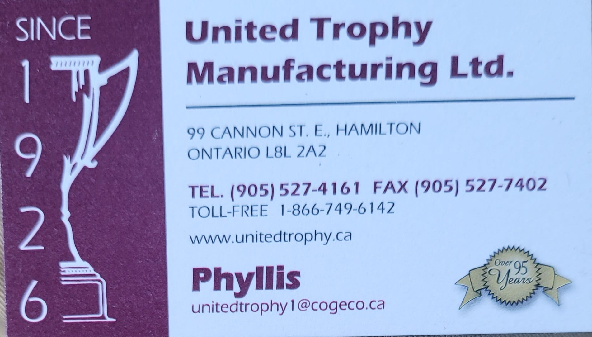 United Trophy Manufacturing Ltd.