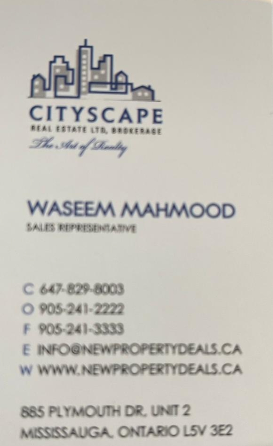 WASEEM MAHMOOD SALES REPRESENTATIVE